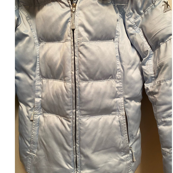 ZeroXposur Puffer Jacket Blue Faux-Fur Hood Quilted Warm Outdoor Sports Ski Coat - Picture 2 of 10